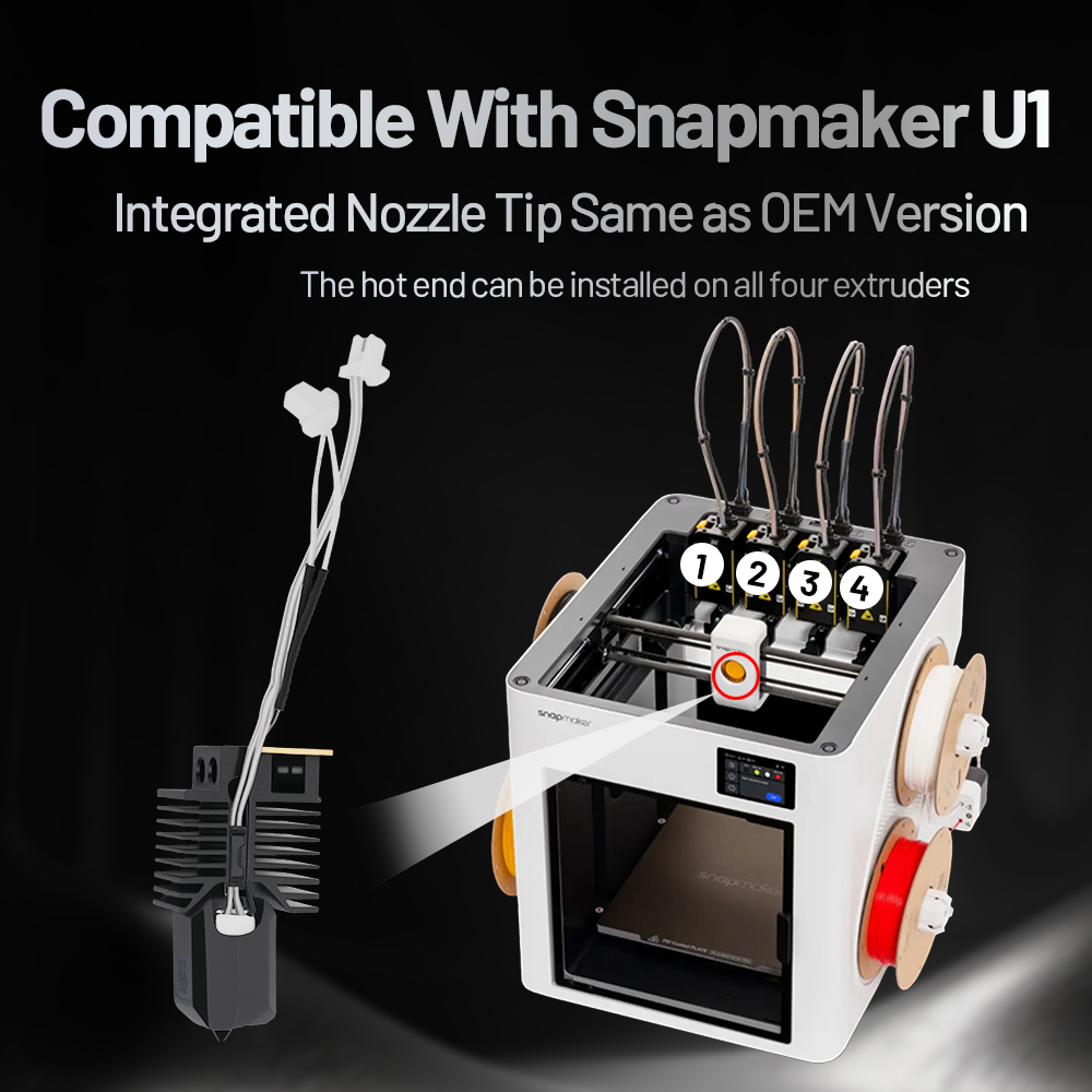 Snapmaker U1 セラミック加熱ブロックキット 24 - High Flow Ceramic Hotend のレビューと価格